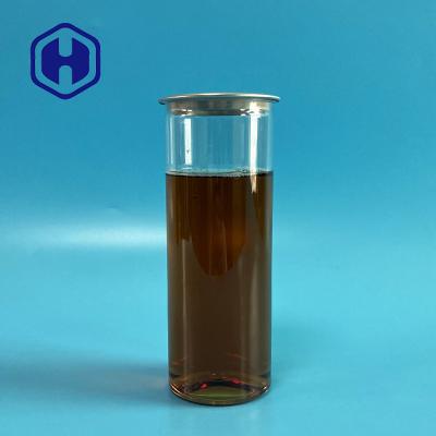 China Iced Cold Coffee Chocolate Plastic Drink Can 310ml Clear Straight Side Flat Bottom for sale