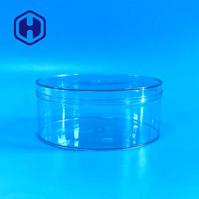 China Round Biscuit Cookies Clear Plastic Packaging Box 620ml for sale