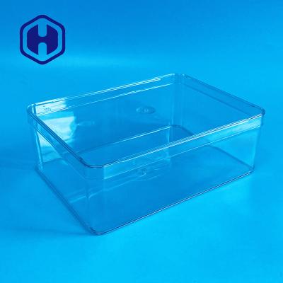 China Caja de plástico transparente libre rectangular del ANIMAL DOMÉSTICO 40oz de Bpa ninguna manija en venta