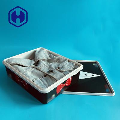 China Rectangle IML Plastic Containers Christmas Present Holiday Gift Box Coat Jacket Skirt Gloves T - Shirt Package for sale