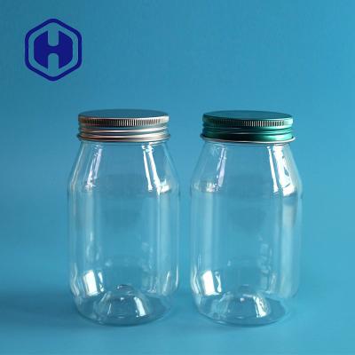 China Clear Round Sweet Salt Nuts Leak Proof Plastic Jar 400ml 125mm Height for sale