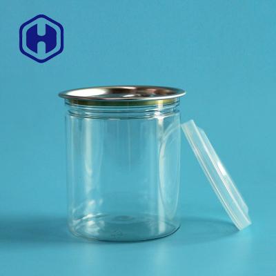 China 250ml 209# Clear Plastic Cans With Aluminum Easy Open Lid Peanuts Powder Packaging à venda