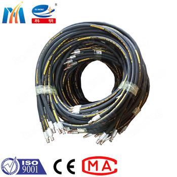 China 80mm Mortar Spraying Steel Braided Hose Fabric Reinforced Flex Resistance for sale