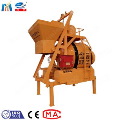 China Tyre Movable concrete mixer JZM self- falling Engine Drum Mixer With Hopper for sale