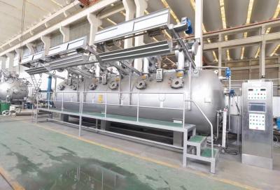 China Overflow Dyeing Machine Knit Fabric 1500KG HTHP Low Liqour Ratio 1/4 for sale