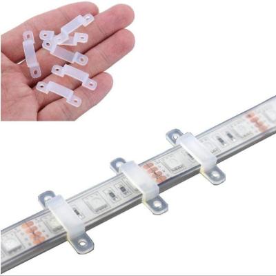 China Silicone Led Strip Clip Holder 2835  5050 12mm LED Strip Light Accessories for sale