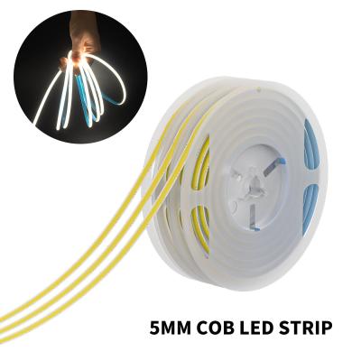 China Ultra Thin 5mm COB LED Strip Lights Dimmable For Decor Lighting Led Tv for sale