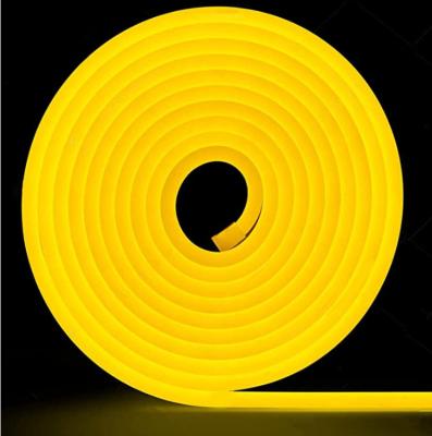 China IP67 Neon Yellow Led Lights 24V 2835 Neon Led Flexible Strip Light Silicone for sale