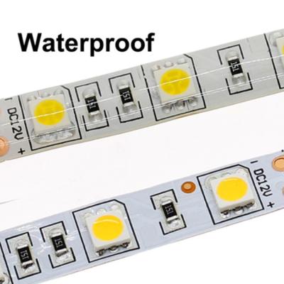 China DC12 Volt Led Water Proof Light 14.4W Drop Glue Pure White Led Strip for sale