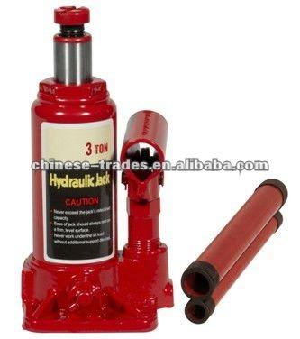 China Car Jack Hydraulic Bottle Jack 3 Tons with TUV-GS-CE Certificate for sale
