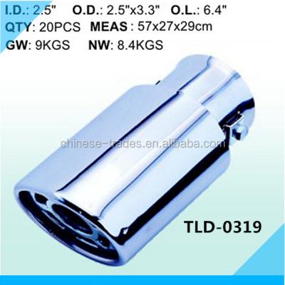 China Car Exhaust Pipe Stainless Steel Exhaust Muffler Tail Cover 2.5
