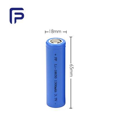 China 18650 litio Ion Battery Cells, 3,7 ciclos recargables de la batería de V 1300mah 500 en venta