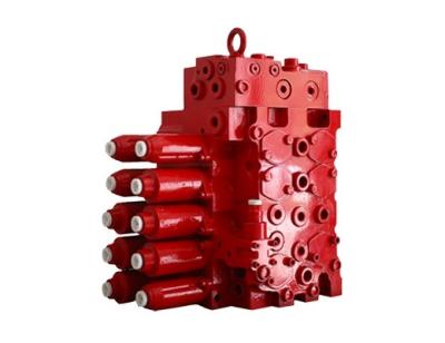 China Red Color Hydraulic Equipment Multi Way Valve 224L/Min Maximum Flow HLMX15R for sale