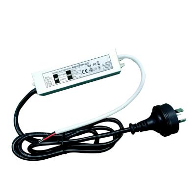 China IP67 Rating Slim LED Power Supply 20W 24V SAA LED Driver With AU Plug for sale