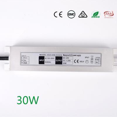 中国 スリムな超軽量LEDの運転者AC DCのさび止め24V 30Wの電源 販売のため