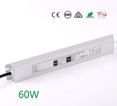 China RoHS Switching Mode Slim LED Driver 12V 60W 5A Anti Insulation for sale