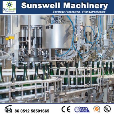 China 1200 Capacity Beer Bottling Machine Automatically Transferred By A Star Wheel for sale