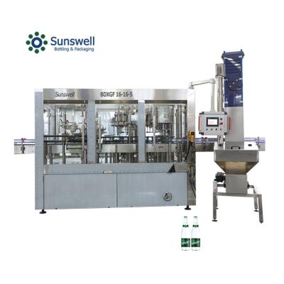 China Hot Sale Glass Bottle Carbonated Soft Drink Filling Machine Carbonated Alcoholic Beverages Production Line for sale