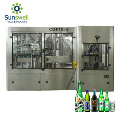 China Can Beer Production Line Complete Automatic Rising Filling Screwing 3 In 1 Monoblock for sale
