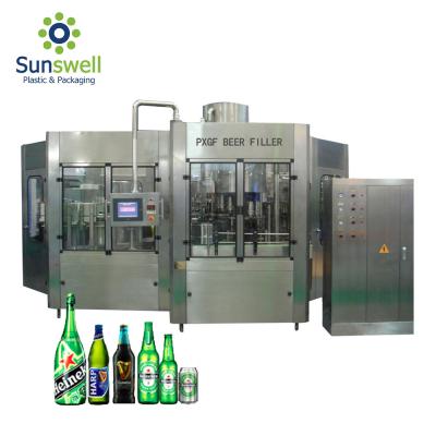 China Rotary Type Beer Can Filling Machine , Bottle Filling And Capping Machine for sale