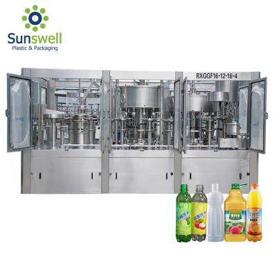 China Advanced Technology Juice Filling Machine Rotary Washer Filler Capper 3 In 1 Monoblock for sale
