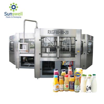 China Reliable Liquid Juice Beverage Bottle Filling Machine Packaging Line Fully Automatic for sale