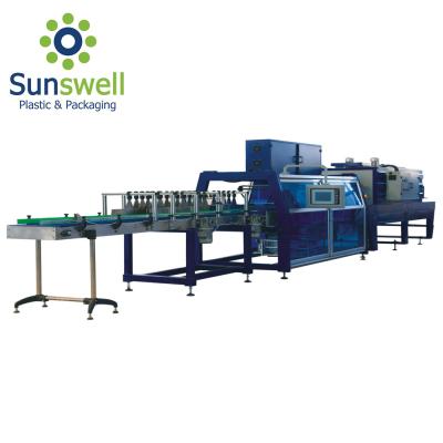 China Full Auto Wrapping Film Shrink Packaging Equipment For Water Juice Factory for sale