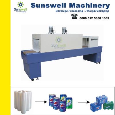 China Semi-auto Shrink Packaging Equipment , Bottle Film Shrink Wrapping Machine for sale