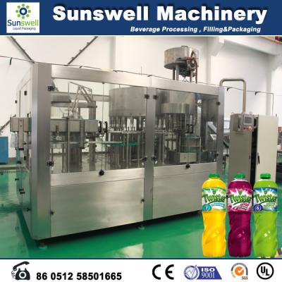 China 3 automáticos em 1 máquina de enchimento quente, linha de enchimento do suco da garrafa do ANIMAL DE ESTIMAÇÃO à venda