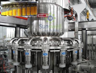 China High Efficiency Hot Filling Machine 3-In-1 Monoblock For Fruit Juice / Beverage for sale