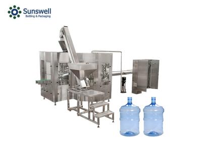 China PLC Control 5 Gallon Water Filling Machine SUS304 Bucket Bottle Filling Line for sale