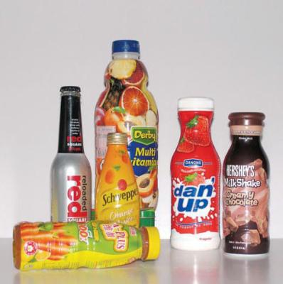 China Heat Sensitive PVC / PET / PLA / OPS film Shrink Label for FOOD & Beverage for sale