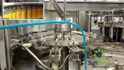 중국 회전하는 과일 주스 생산 라인/뜨거운 음료 충전물 기계 판매용