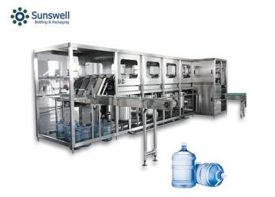 China Wasser-Füllungs-Produktions-Maschinen-Wasser der Gallonen-Automatic5 reines, welches das Mit einer Kappe bedecken ausspült zu verkaufen
