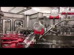 Sunswell - Trial Production of 12000BPH 1L Glass Bottling Line for Juice