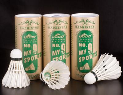 China Duck feather badminton, 3 pcs for each box for sale