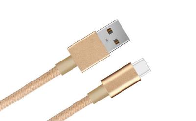 China Tipo trançado de nylon C ao micro cabo do Usb, cabo de carregamento magnético do Usb para Android à venda