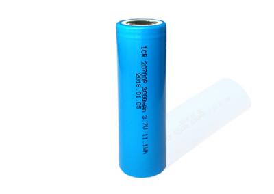 China Blue 3.7 V Li Ion Battery 3000mah  , 20700 High Drain Battery For Vaping Box Mod for sale