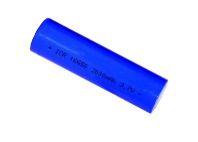 China Multifunctional 18650 Li Ion Battery 3.7 Volts 2600mah 500 Times Cycle Life for sale