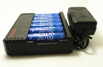 中国 18650の26650の3.7ボルト李イオン充電器6 *充電器405gの重量が付いている20700電池 販売のため