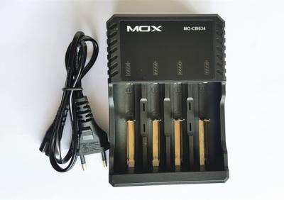 China Black 4 Slot 18650 Battery Charger , Electronic Cigarette Battery Charger ABS Material for sale