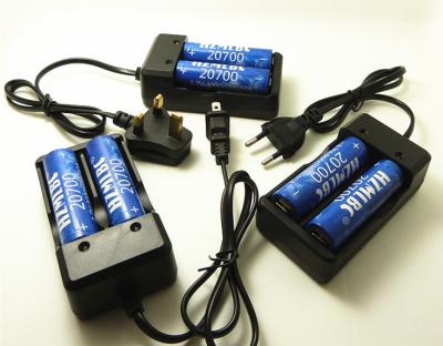 China 18650 26650 20700 Battery Charger , Dual Bay Vapor Battery Charger Plug In Type for sale