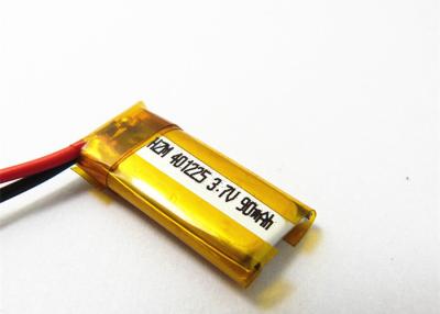 Chine 401235 mini batterie de polymère de lithium de 3.7v 90mah pour l'interphone de téléphone mobile à vendre