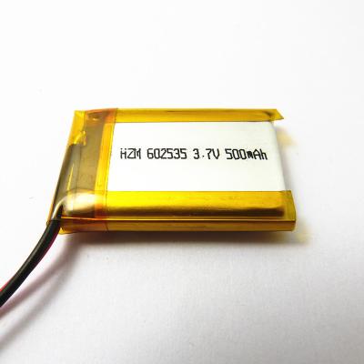 China Notebook Tablet 3.7 V 500mah Lipo Battery , Lithium Ion Polymer Rechargeable Battery 602535 for sale
