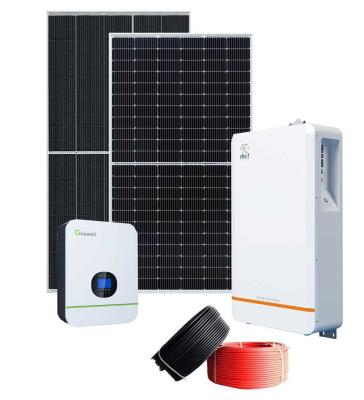 China Household Stand Alone Solar System 15 Kw Solar Panel System Growatt 5000TL HVM for sale