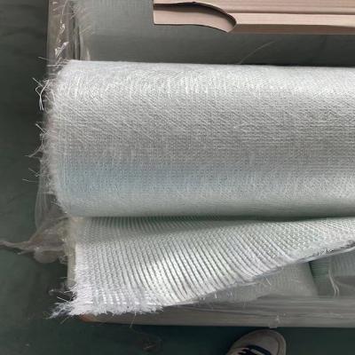 China Fiberglass Biaxial Cloth Adding 600g Chopped Strand With Thread Knitting To Form Combo Mat for sale