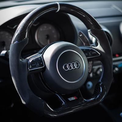 China Audi Series Flat Buttom Steering Wheel Fragmented Carbon Vehicle Accessories à venda