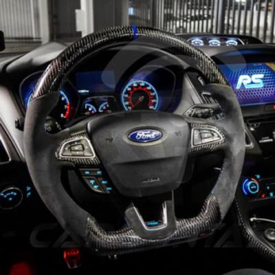 China Ford Sereis Carbon Fiber Steering Wheel Easy Installation For Enhanced Driving Te koop