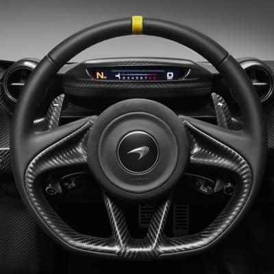 中国 Mclaren Series Customized Design Steering Wheel With Leather And Double Stitching 販売のため