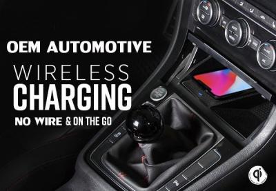 China Black Automotive Wireless Charger For Volkswagen Tiguan / Golf 7 / Teramont / T-ROC / Magotan for sale